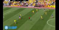 法国2-0哥伦比亚！阿克利乌舍边路传中，图拉姆高高跃起头球破门