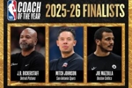 NBA官方公布最佳主帅候选：小比克斯塔夫、米奇&middot;约翰逊、马祖拉