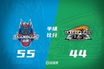 半场战报-山东55-44辽宁 约翰逊19分 陈林坚10分 赵继伟未开张