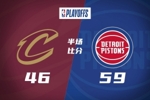 半场战报-活塞59-46骑士 坎宁安14分 米切尔14分 哈登9分